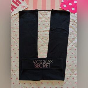 VICTORIA’S SECRET FOLDOVER FLARE YOGA LEGGINGS SILVER PINK BLING OMBRÉ LOGO RARE